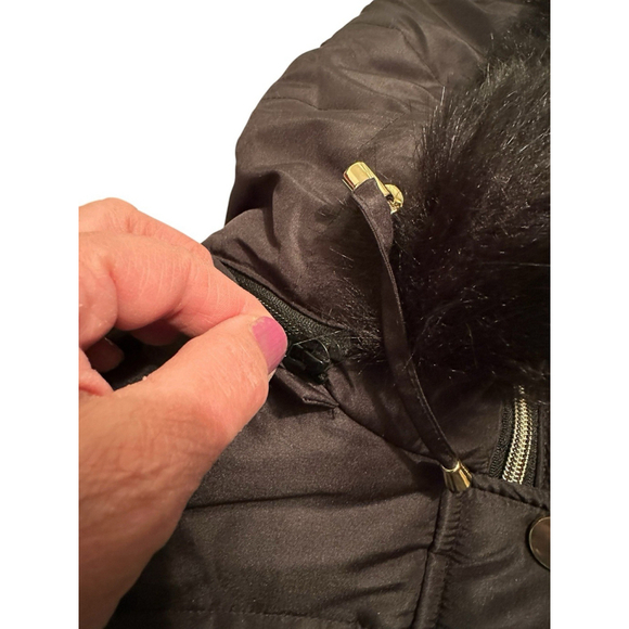 Catherines Womens 2X Winter Coat Removable Hood Black Long Parka Pockets NWOT - Picture 12 of 17